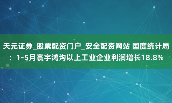 天元证券_股票配资门户_安全配资网站 国度统计局：1-5月寰宇鸿沟以上工业企业利润增长18.8%